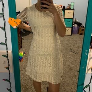 White lace dress